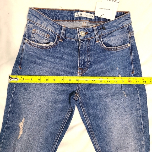NWT ZARA mid rise skinny jeans SIZE 26 (US 2) - Picture 13 of 13